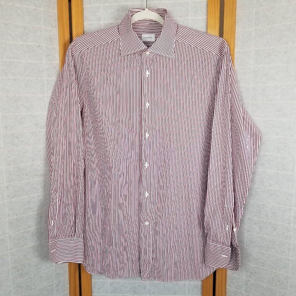 Patriotic Ermenegildo Zegna Men's Dress Shirt Size 42 cm 16.5 in Neck Stripe
